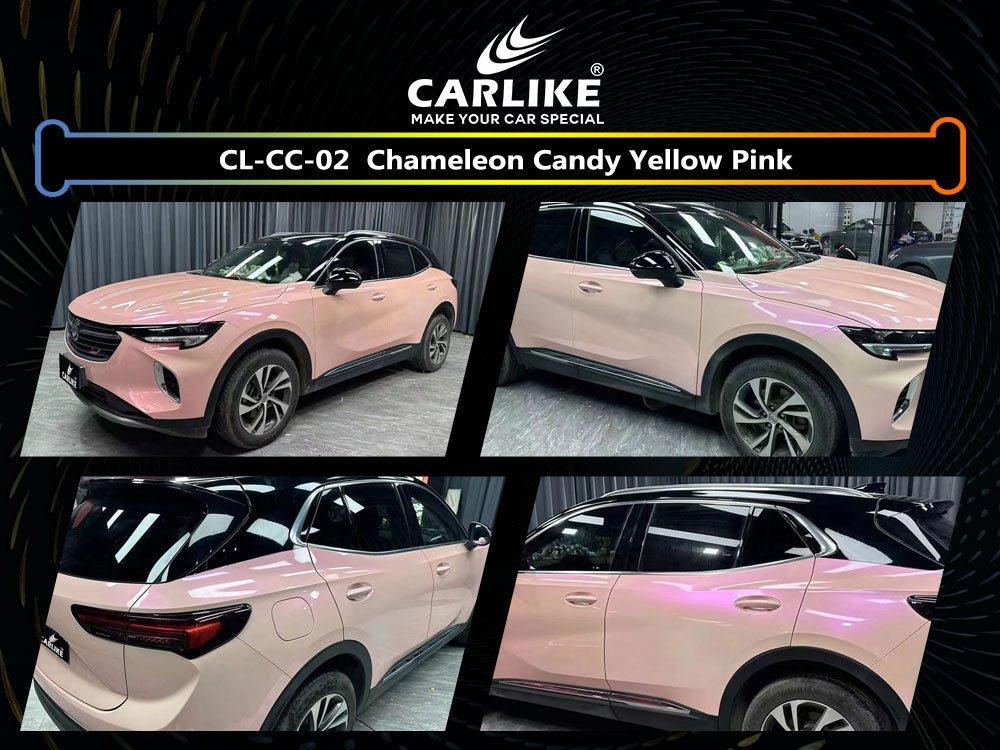 CARLIKE CL-CC-02 Caméléon Candy Jaune Rose Vinyle — 
