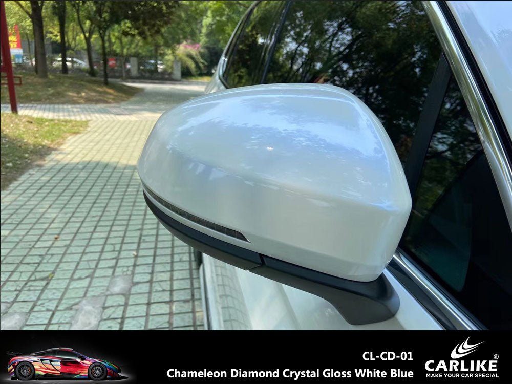 CARLIKE CL-CD-01 Caméléon Diamant Cristal Brillant Blanc Bleu Vinyle — 