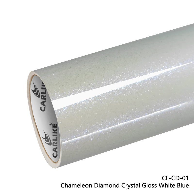 CARLIKE CL-CD-01 Caméléon Diamant Cristal Brillant Blanc Bleu Vinyle — 
