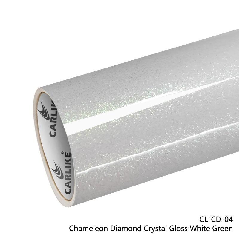 CARLIKE CL-CD-04 Caméléon Diamant Cristal Brillant Blanc Vert Vinyle — 