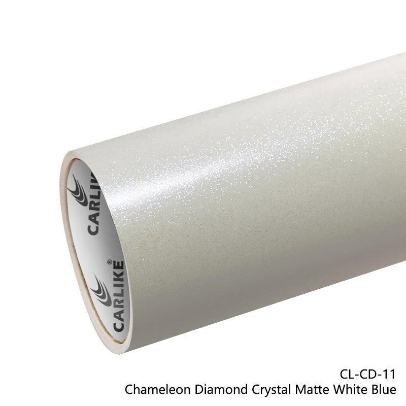 CARLIKE CL-CD-11 Caméléon Diamant Cristal Mat Blanc Bleu Vinyle — 