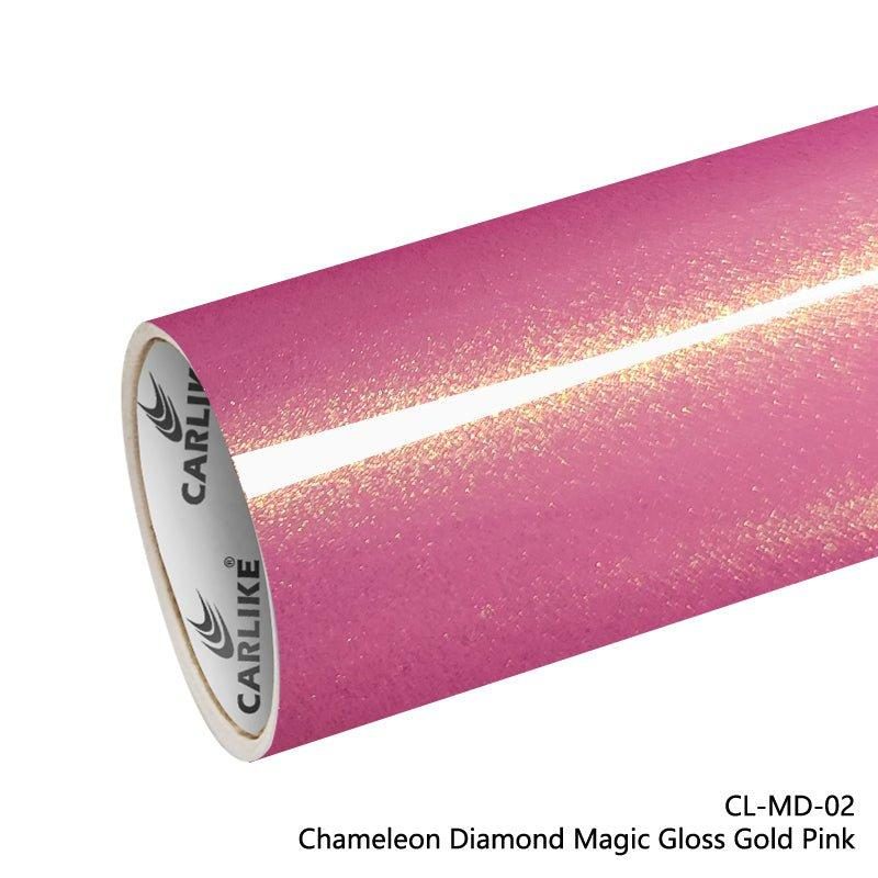 CARLIKE CL-MD-02 Caméléon Diamant Magique Brillant Or Rose Vinyle — 