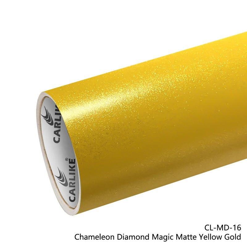 CARLIKE CL-MD-16 Caméléon Diamant Magique Mat Jaune Or Vinyle — 