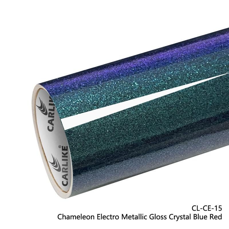 CARLIKE CL-CE-15 Caméléon Électro Métallisé Brillant Cristal Bleu Rouge Vinyle — 