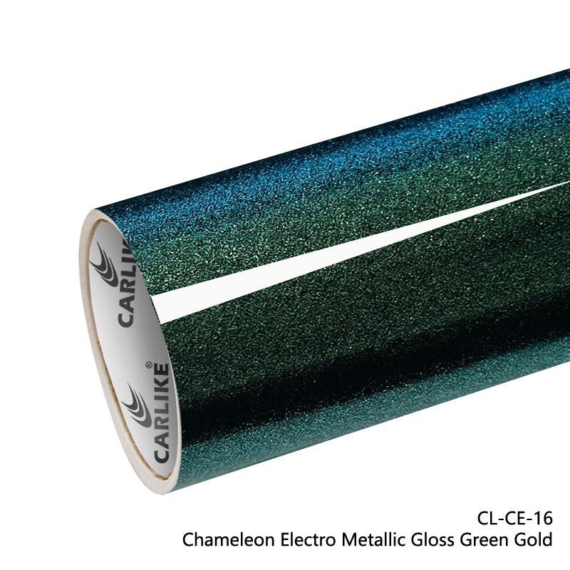 CARLIKE CL-CE-16 Caméléon Électro Métallisé Brillant Vert Or Vinyle — 