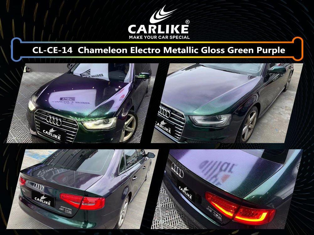 CARLIKE CL-CE-14 Caméléon Électro Métallisé Brillant Vert Violet Vinyle — 