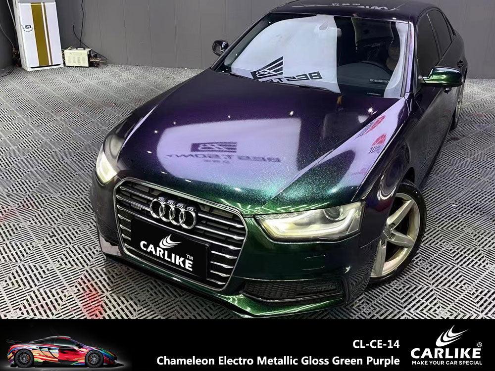 CARLIKE CL-CE-14 Caméléon Électro Métallisé Brillant Vert Violet Vinyle — 