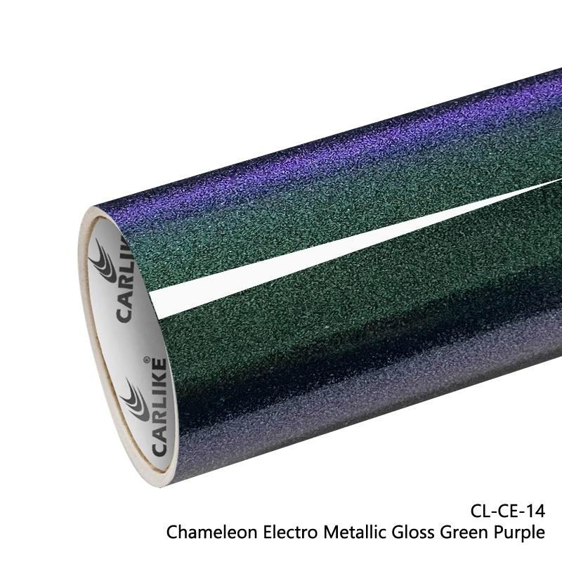 CARLIKE CL-CE-14 Caméléon Électro Métallisé Brillant Vert Violet Vinyle — 