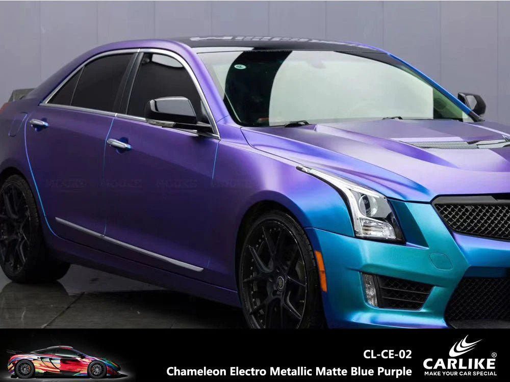 CARLIKE CL-CE-02 Chameleon Electro Metallic Matte Blue Purple Vinyl — 