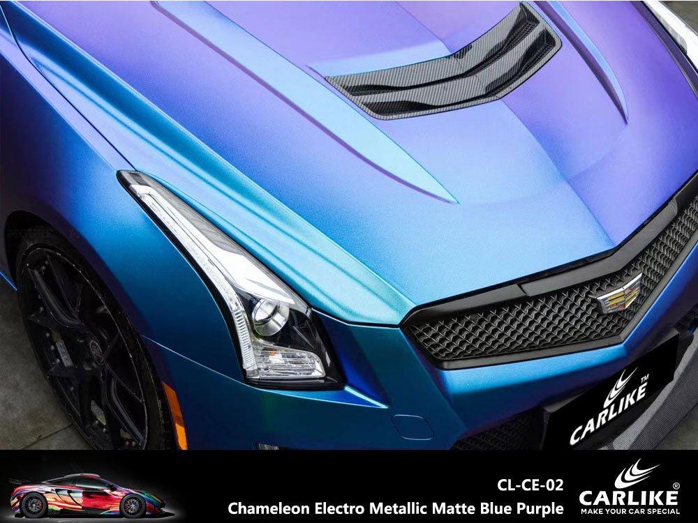 CARLIKE CL-CE-02 Chameleon Electro Metallic Matte Blue Purple Vinyl — 