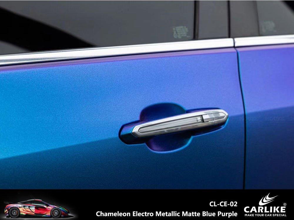 CARLIKE CL-CE-02 Chameleon Electro Metallic Matte Blue Purple Vinyl — 