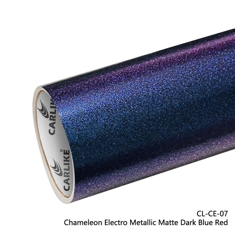CARLIKE CL-CE-07 Caméléon Électro Métallisé Mat Foncé Bleu Rouge Vinyle — 