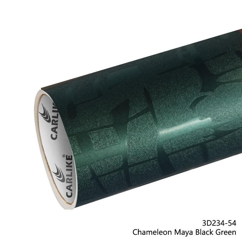 CARLIKE CL-3D234-54 Caméléon Maya Noir Vert Vinyle — 