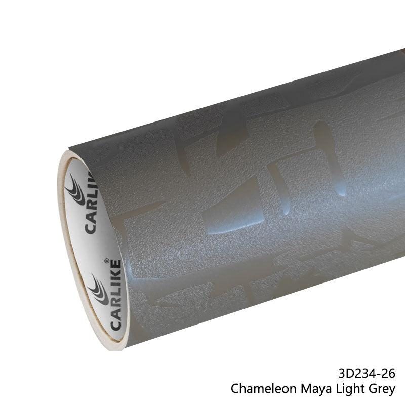 CARLIKE CL-3D234-26 Caméléon Maya Clair Gris Vinyle — 