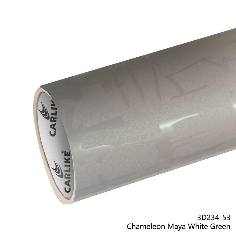 CARLIKE CL-3D234-53 Caméléon Maya Blanc Vert Vinyle — 