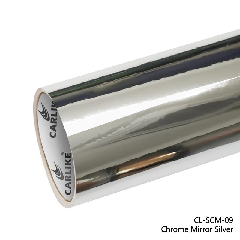 CARLIKE CL-SCM-09 Chrome Miroir Argent Vinyle — 