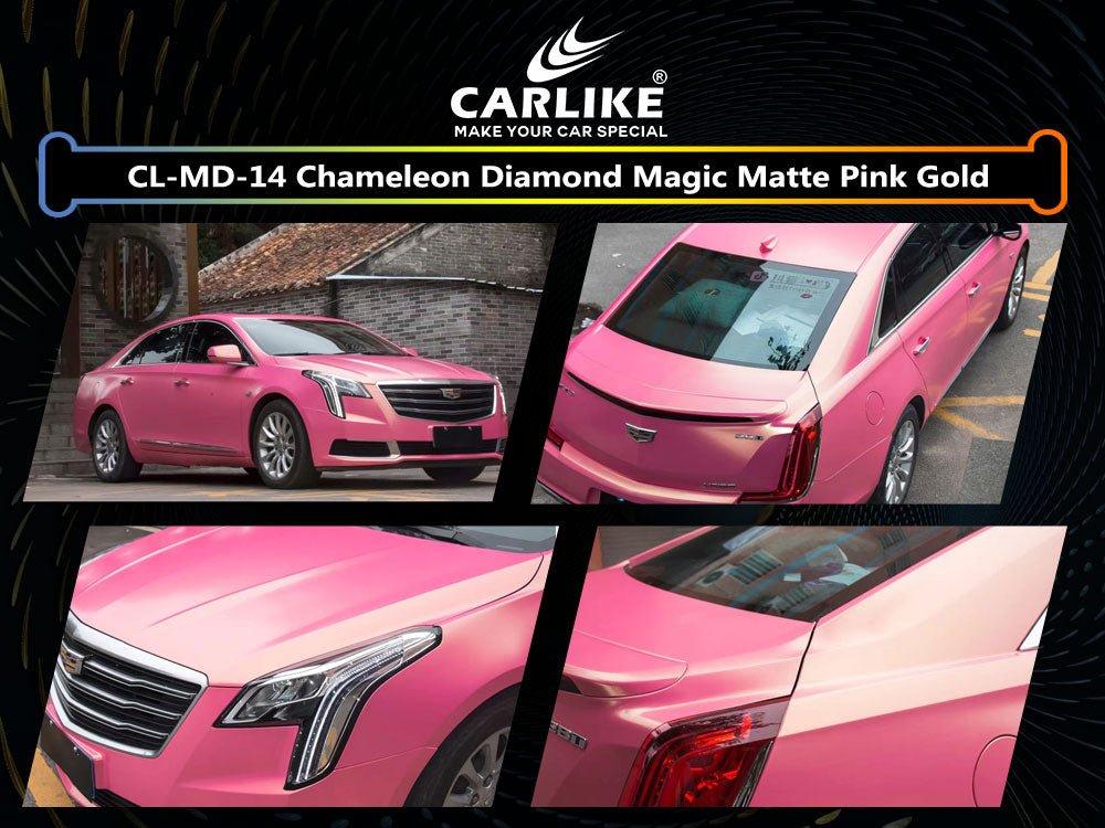 CARLIKE CL-MD-14 Caméléon Diamant Magique Mat Rose Or Vinyle — 