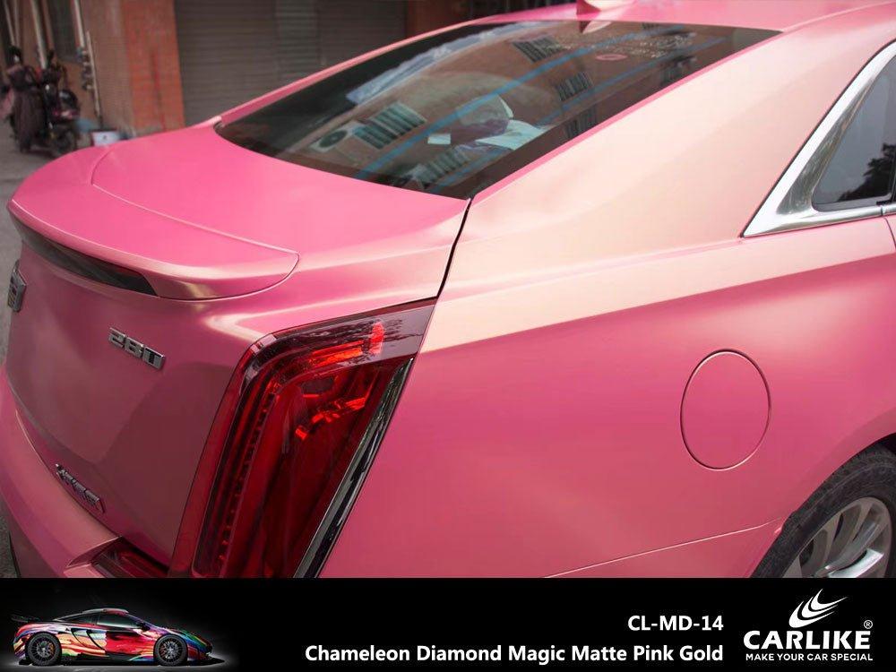 CARLIKE CL-MD-14 Caméléon Diamant Magique Mat Rose Or Vinyle — 