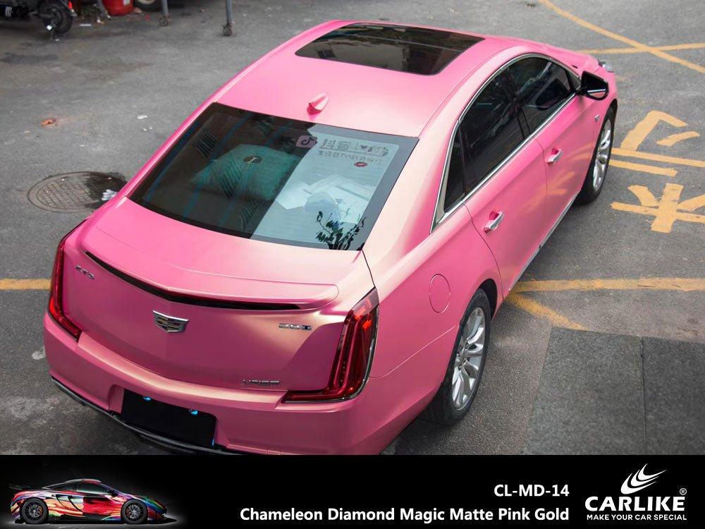 CARLIKE CL-MD-14 Caméléon Diamant Magique Mat Rose Or Vinyle — 