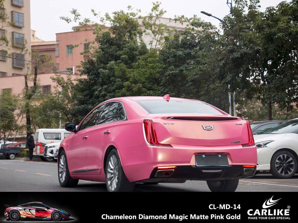CARLIKE CL-MD-14 Caméléon Diamant Magique Mat Rose Or Vinyle — 