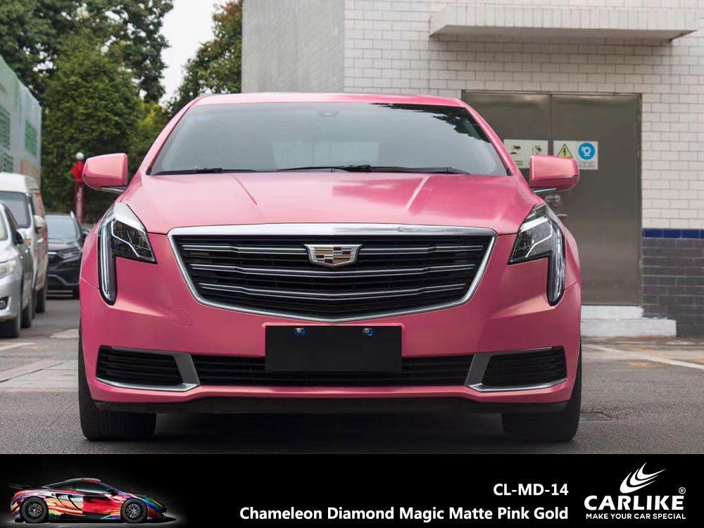 CARLIKE CL-MD-14 Caméléon Diamant Magique Mat Rose Or Vinyle — 