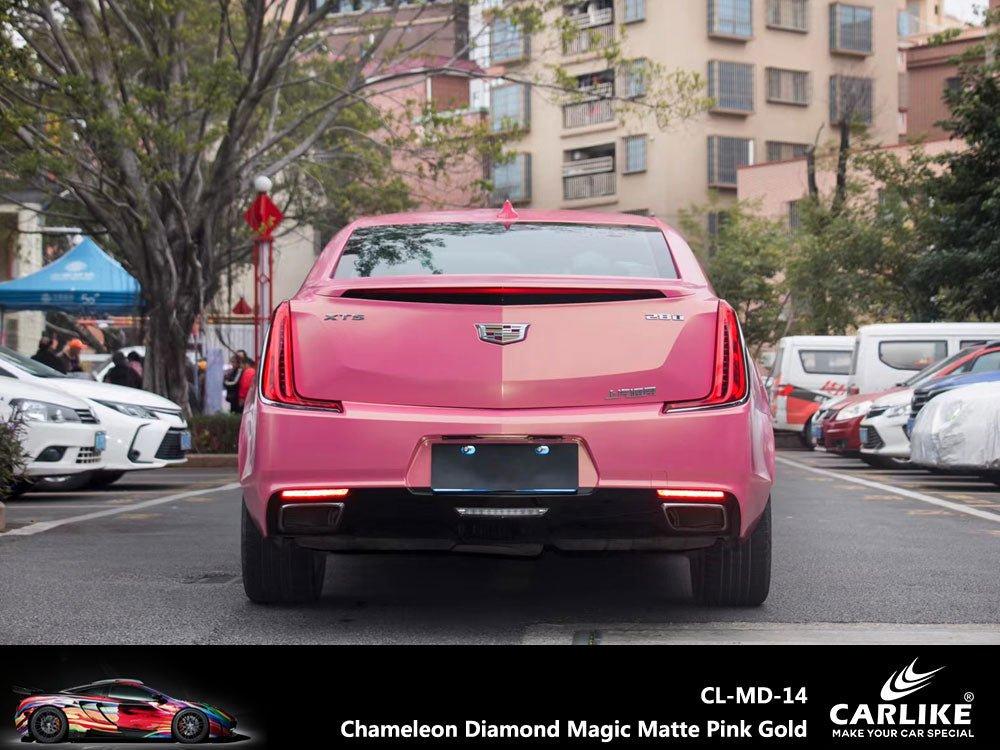 CARLIKE CL-MD-14 Caméléon Diamant Magique Mat Rose Or Vinyle — 