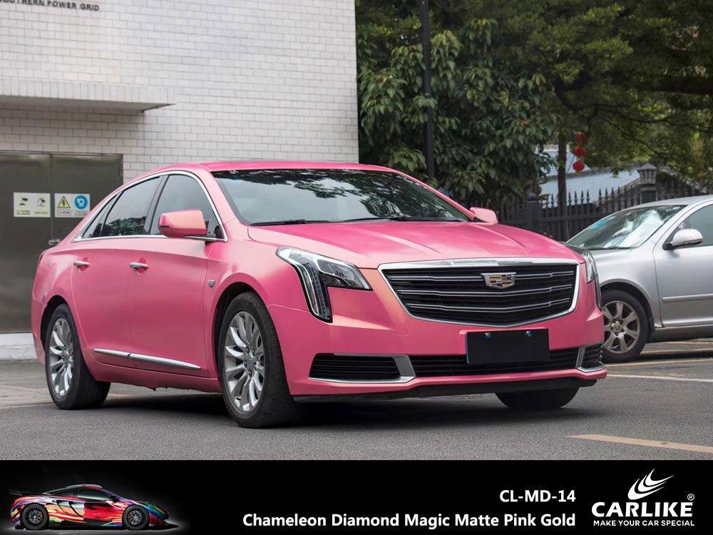CARLIKE CL-MD-14 Caméléon Diamant Magique Mat Rose Or Vinyle — 