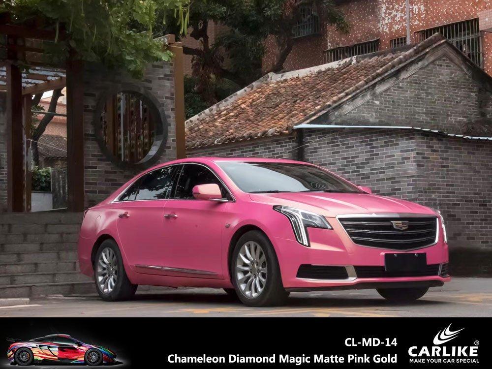 CARLIKE CL-MD-14 Caméléon Diamant Magique Mat Rose Or Vinyle — 