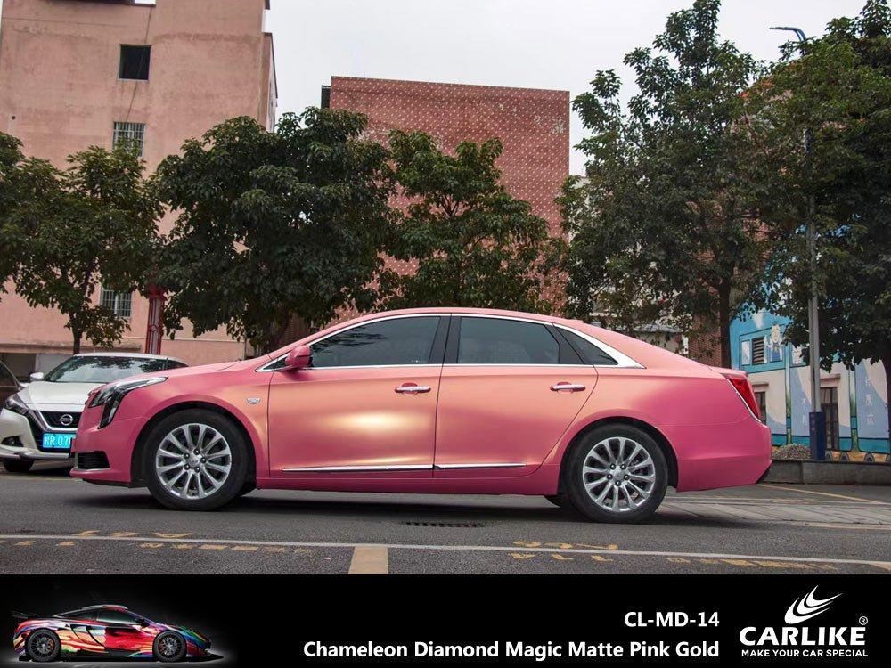 CARLIKE CL-MD-14 Caméléon Diamant Magique Mat Rose Or Vinyle — 