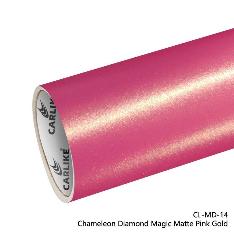 CARLIKE CL-MD-14 Caméléon Diamant Magique Mat Rose Or Vinyle — 