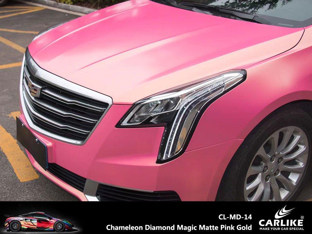 CARLIKE CL-MD-14 Caméléon Diamant Magique Mat Rose Or Vinyle — 