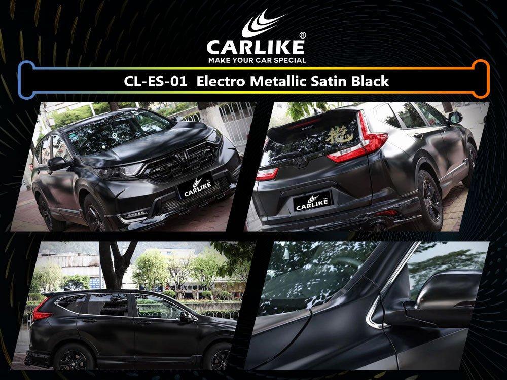 CARLIKE CL-ES-01 Electro Metallic Satin Black Vinyl — 