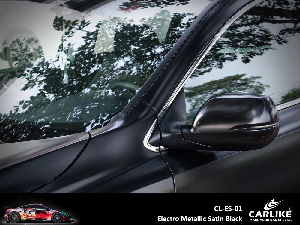 CARLIKE CL-ES-01 Electro Metallic Satin Black Vinyl — 