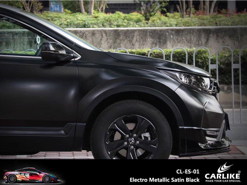 CARLIKE CL-ES-01 Electro Metallic Satin Black Vinyl — 