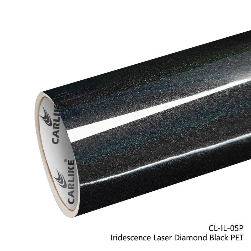 CARLIKE CL-IL-05P Irisé Laser Diamant Noir Vinyle PET Liner — 