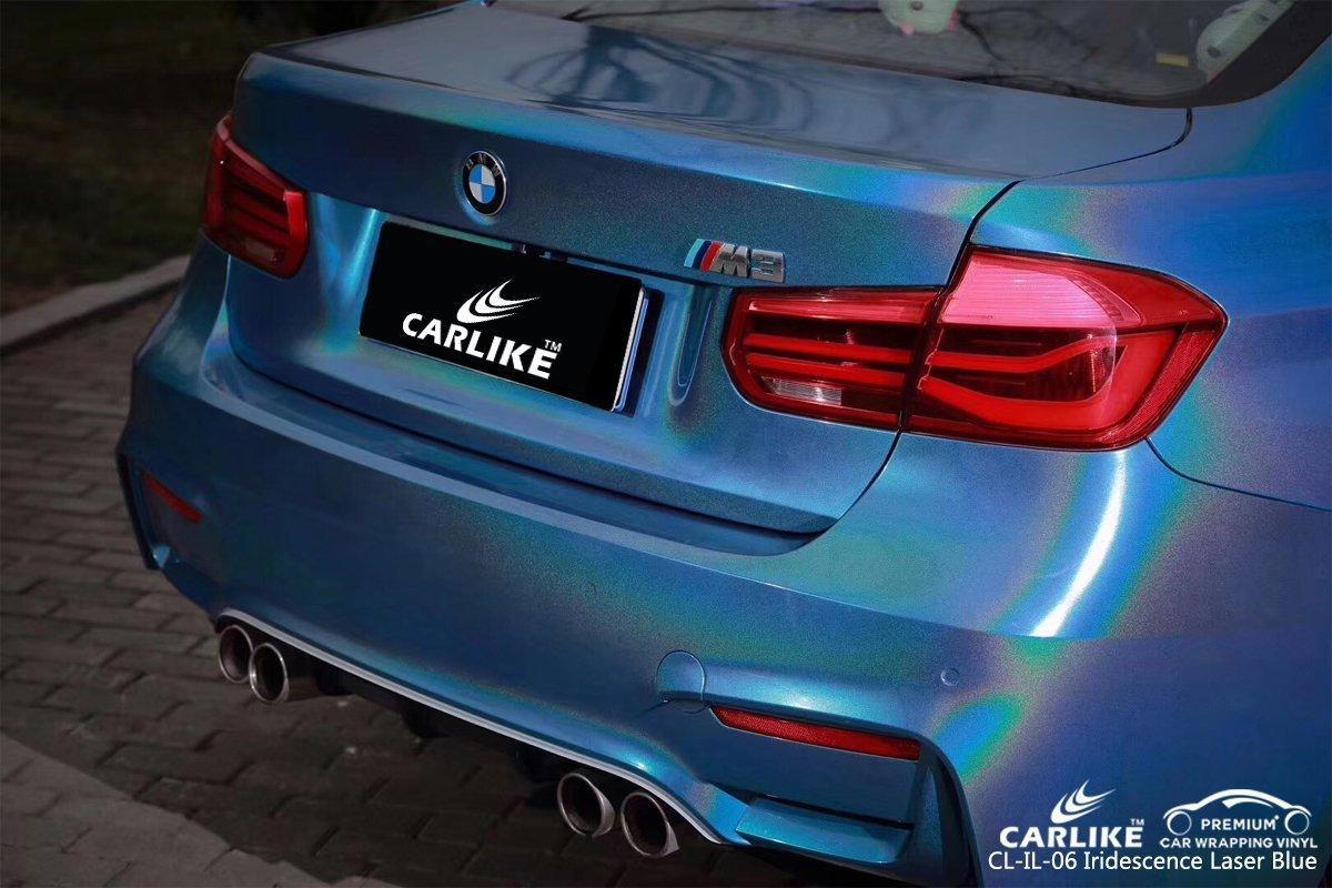 CARLIKE CL-IL-06 Irisé Laser Diamant Powder Bleu Vinyle — 