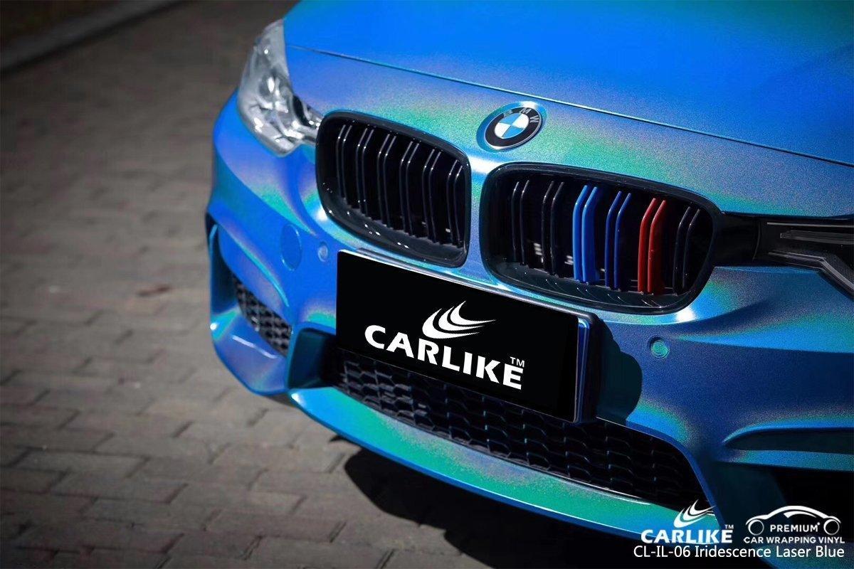 CARLIKE CL-IL-06 Irisé Laser Diamant Powder Bleu Vinyle — 