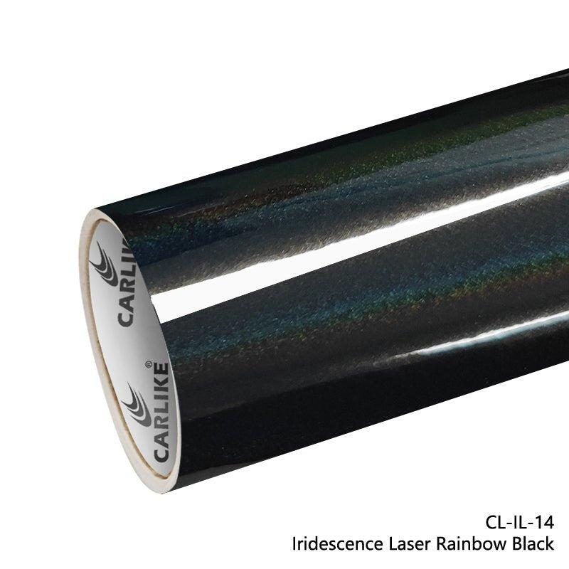 CARLIKE CL-IL-14 Irisé Laser Arc-en-ciel Noir Vinyle — 