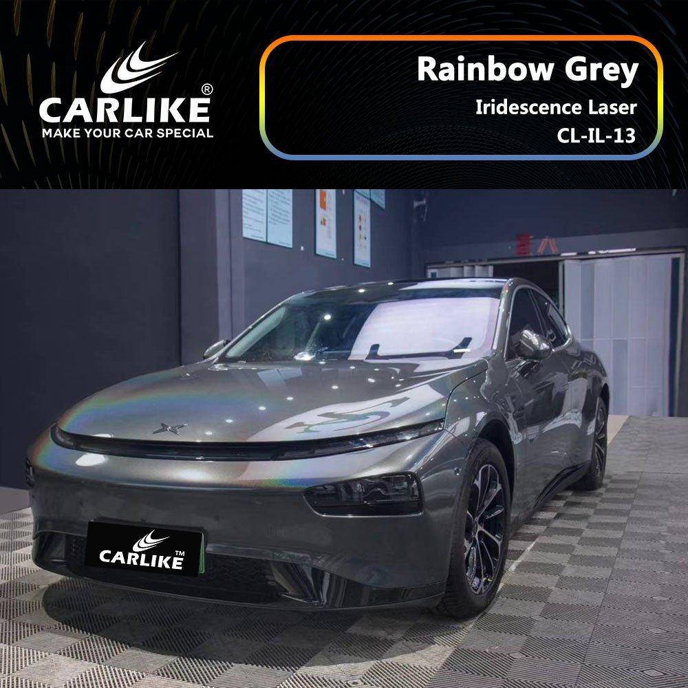 CARLIKE CL-IL-13 Irisé Laser Arc-en-ciel Gris Vinyle — 