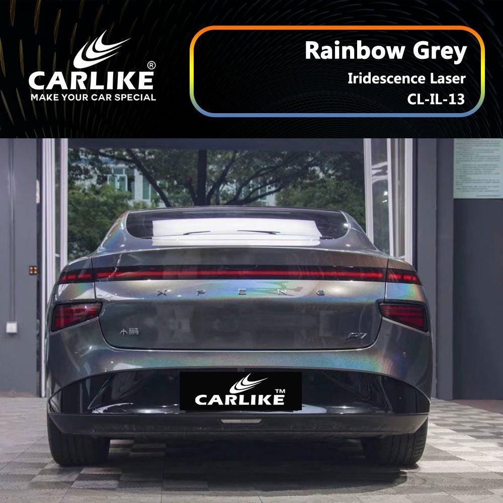 CARLIKE CL-IL-13 Irisé Laser Arc-en-ciel Gris Vinyle — 
