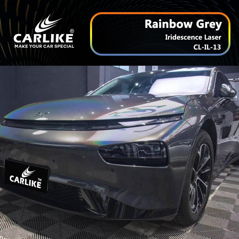 CARLIKE CL-IL-13 Irisé Laser Arc-en-ciel Gris Vinyle — 