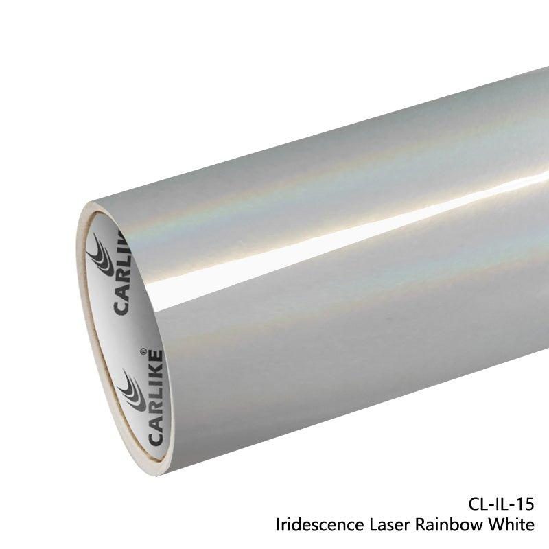 CARLIKE CL-IL-15 Irisé Laser Arc-en-ciel Blanc Vinyle — 