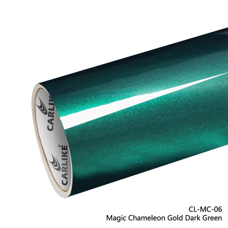 CARLIKE CL-MC-06 Magique Caméléon Or Foncé Vert Vinyle — 
