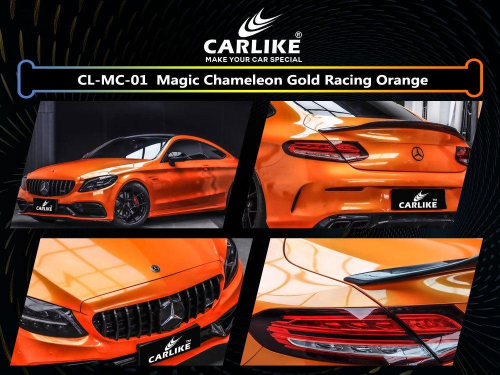 CARLIKE CL-MC-01 Magique Caméléon Or Racing Orange Vinyle — 
