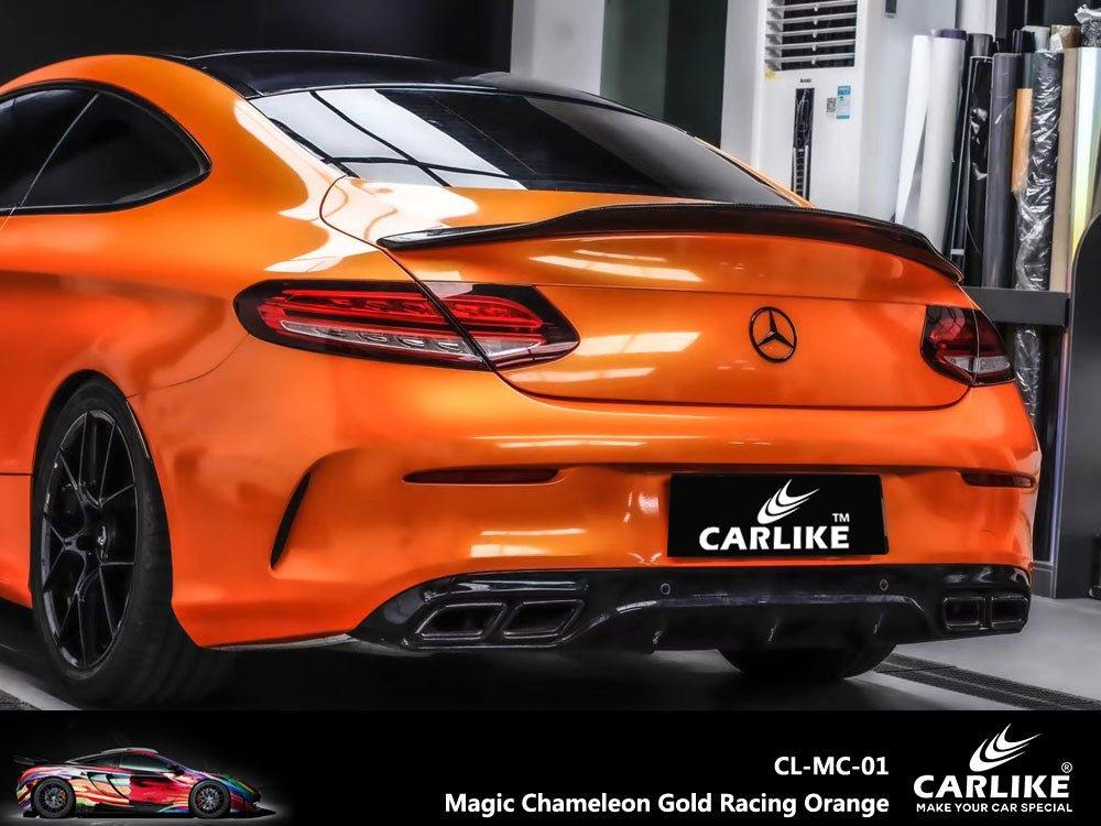 CARLIKE CL-MC-01 Magique Caméléon Or Racing Orange Vinyle — 