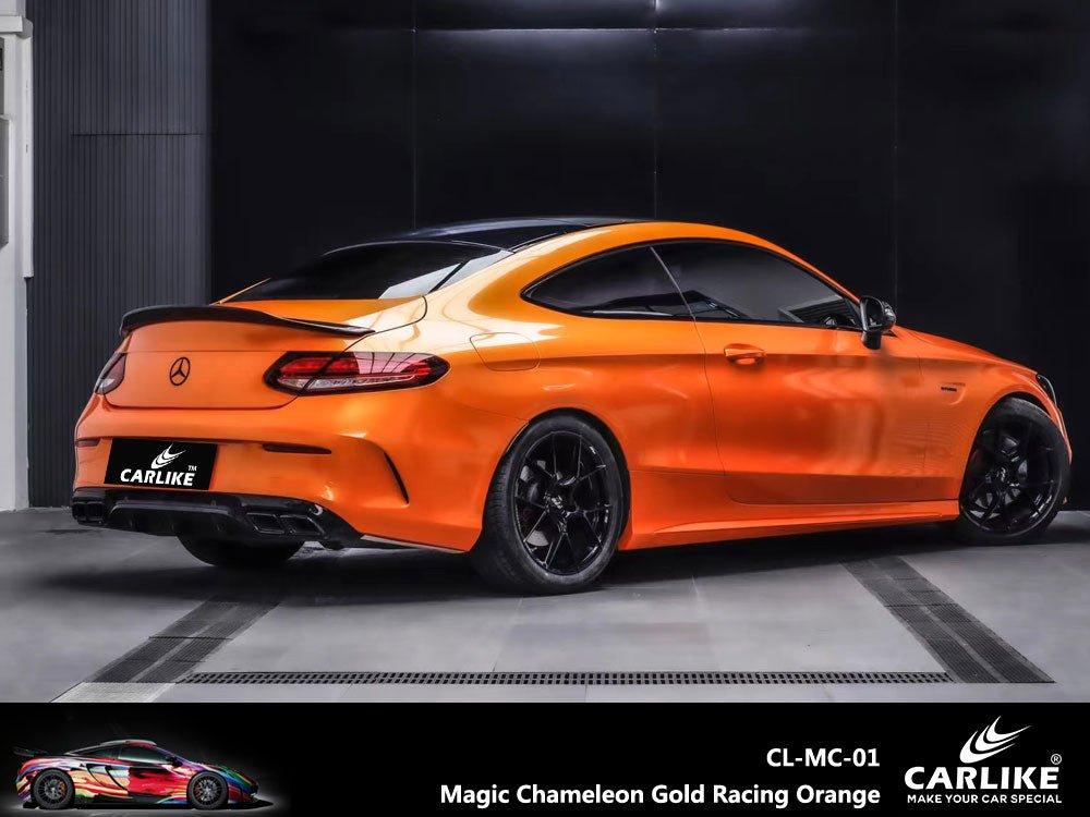 CARLIKE CL-MC-01 Magique Caméléon Or Racing Orange Vinyle — 