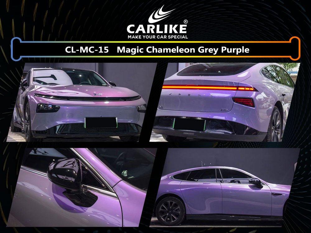 CARLIKE CL-MC-15P Magique Caméléon Gris Violet Vinyle PET Liner — 