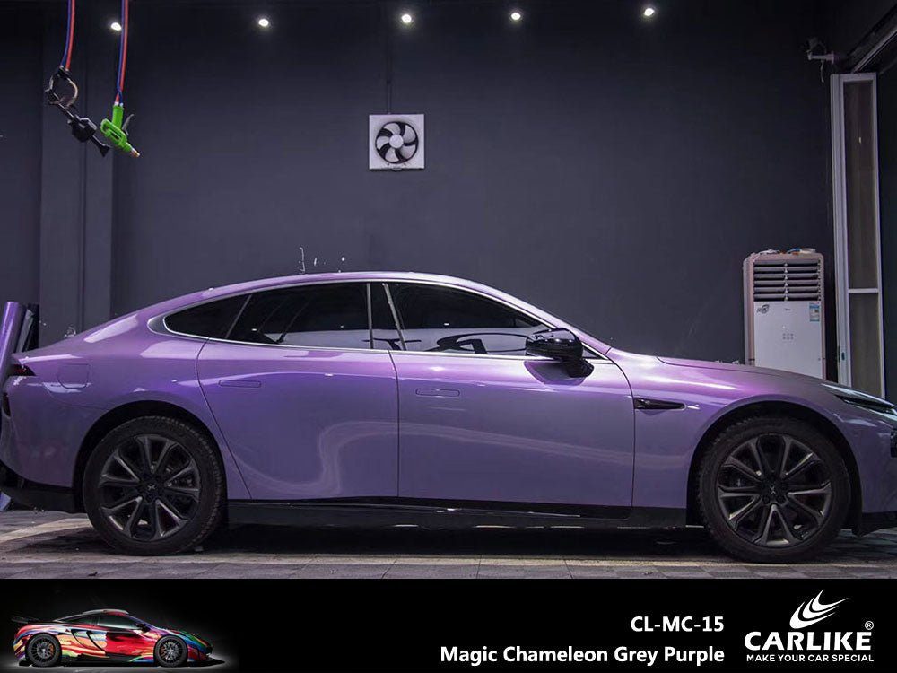 CARLIKE CL-MC-15P Magique Caméléon Gris Violet Vinyle PET Liner — 