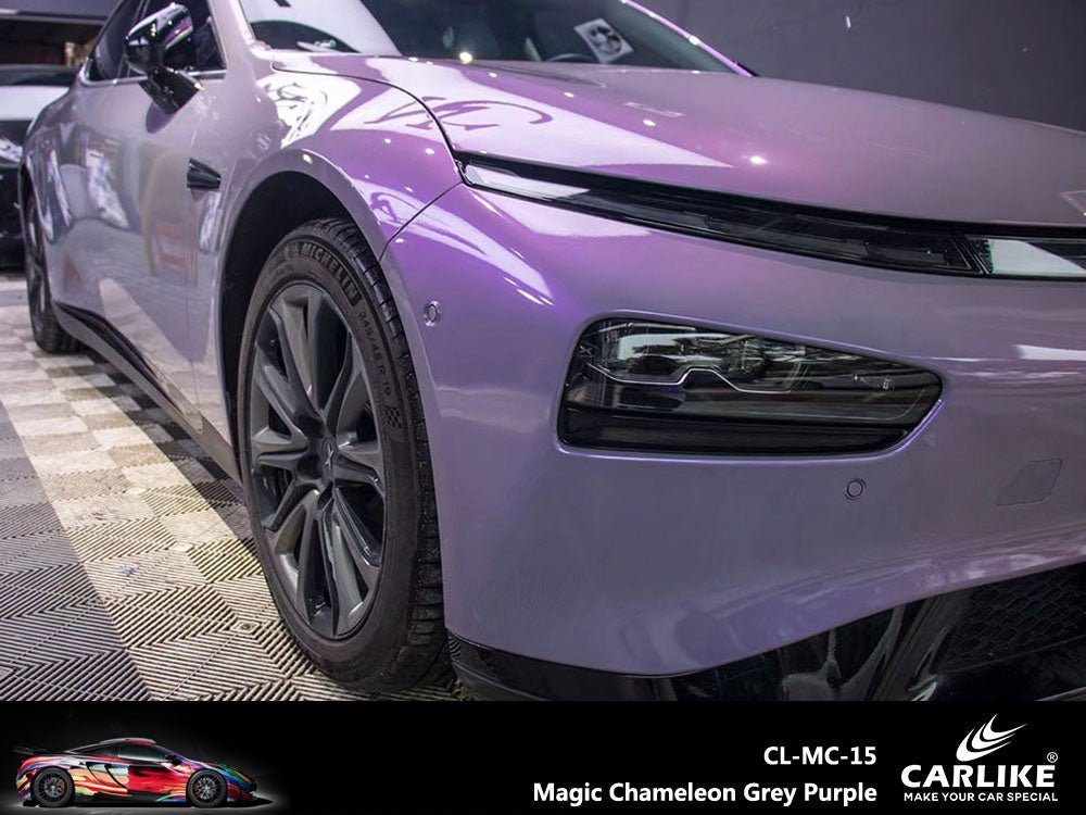 CARLIKE CL-MC-15P Magique Caméléon Gris Violet Vinyle PET Liner — 