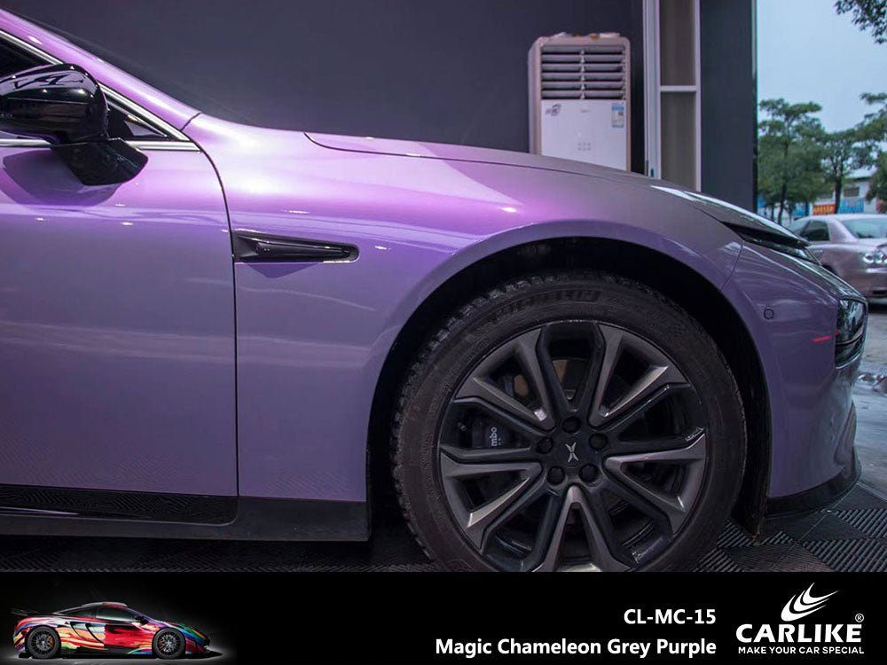 CARLIKE CL-MC-15P Magique Caméléon Gris Violet Vinyle PET Liner — 